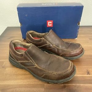 Ralph Lauren Chaps Alder Whiskey Leather Slip on Shoes